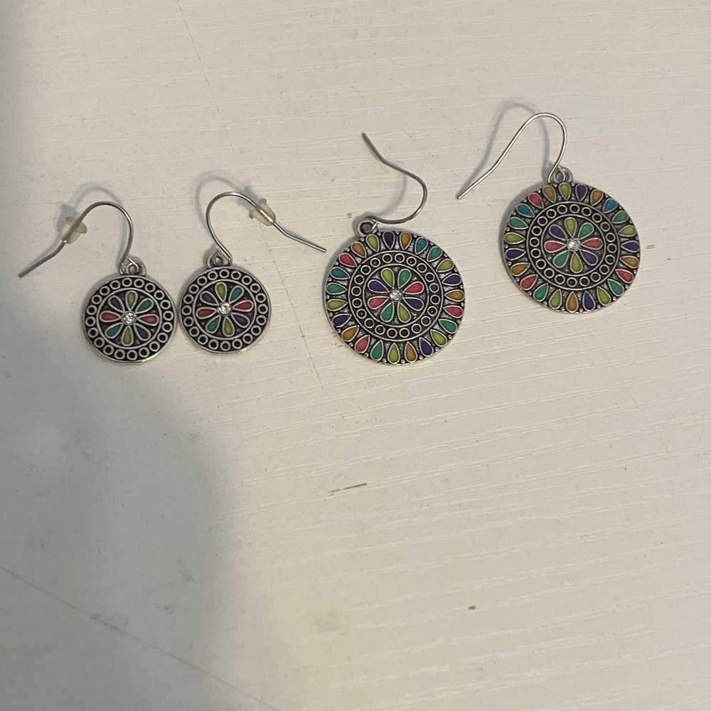 Colorful Mandala Earrings Set